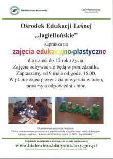 Zajęcia edukacyjno-plastyczne w OEL „Jagiellońskie” PRZENIESIONE NA PONIEDZIAŁKI