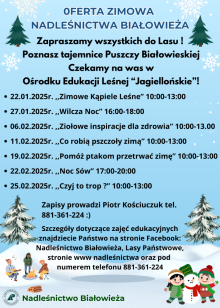 Ferie zimowe z Nadleśnictwem Białowieża