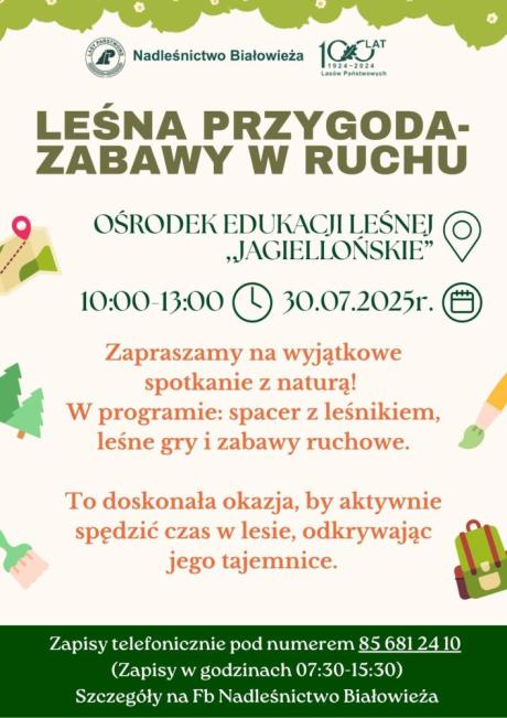 Leśna przygoda - zabawy w ruchu